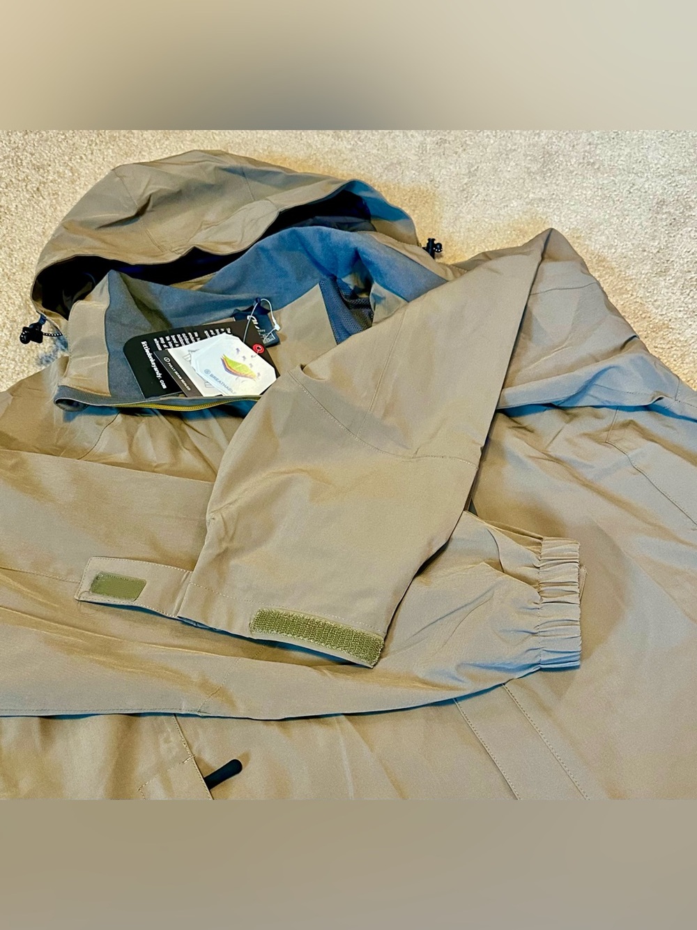 Little Donkey Andy Men's Two-Tone Khaki Hooded Jacket - Picture 4 of 14